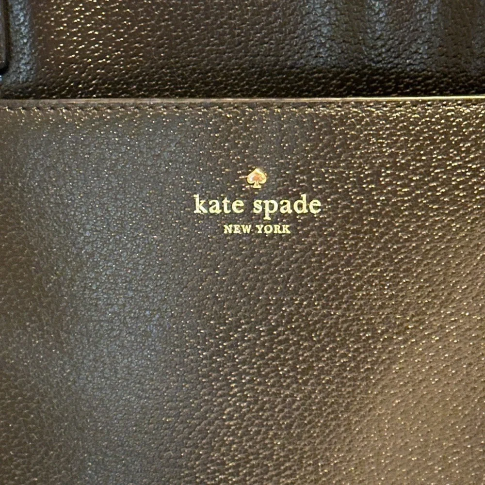 kate spade Black Leather Grand Street Sadie large tote